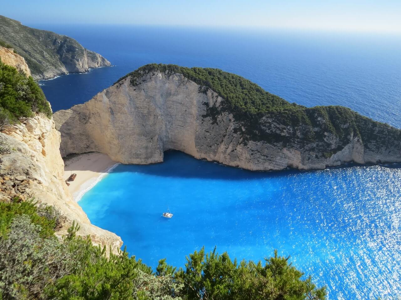 Clear coast and cliffs